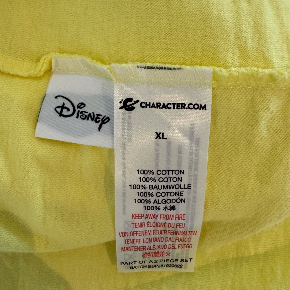 Disney Women's Yellow Beauty Sleep Pajama Top XL - Picture 6 of 8